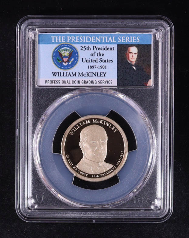 2013-S U.S. Presidential Proof $1 Dollar Coin - William McKinley 25th President (PCGS PR69DCAM) at PristineAuction.com 2013-S U.S. Presidential Proof $1 Dollar Coin - William McKinley 25th President (PCGS PR69DCAM) at PristineAuction.com