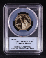 2010-S U.S. Presidential Proof $1 Dollar Coin - Franklin Pierce 14th President (PCGS PR69DCAM) at PristineAuction.com