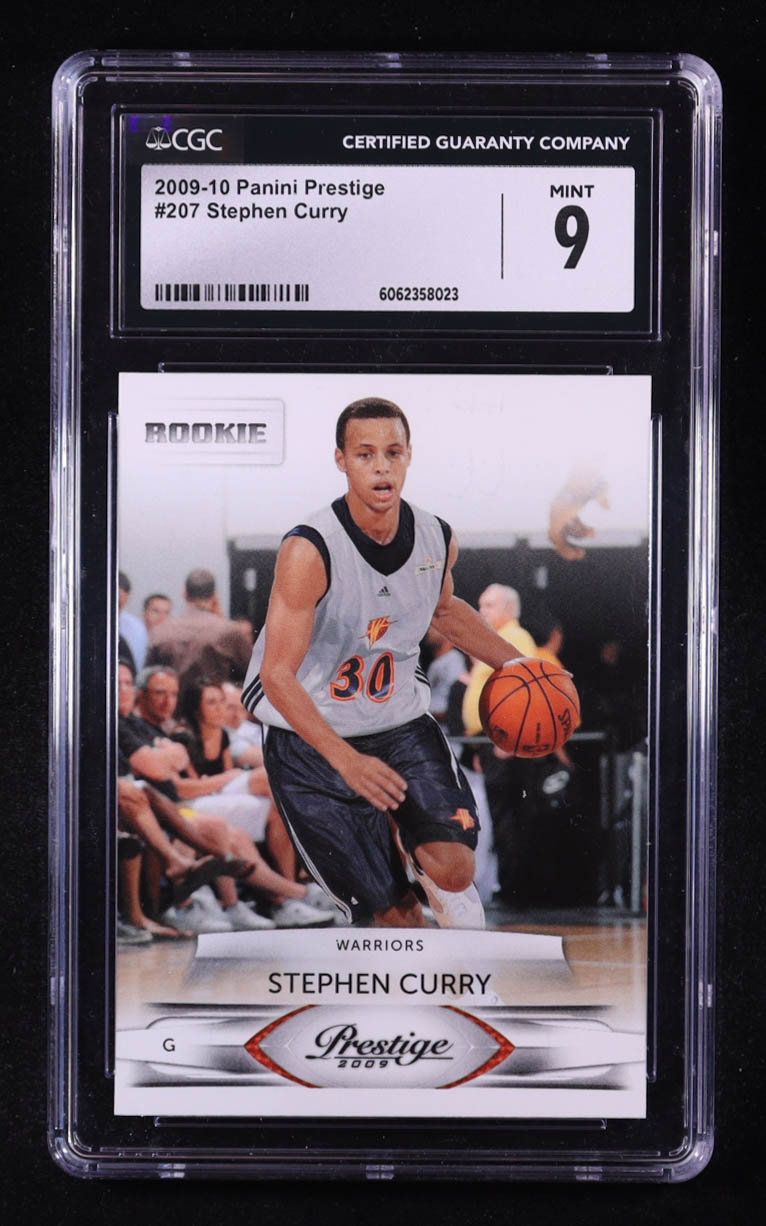 Stephen Curry 2009-10 Panini Prestige #207 RC (CGC 9) at PristineAuction.com Stephen Curry 2009-10 Panini Prestige #207 RC (CGC 9) at PristineAuction.com