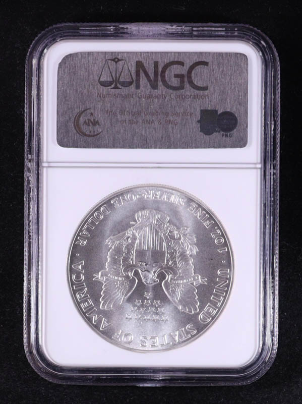 1986 American Silver $1 Dollar Eagle - First Year of Issue (NGC MS69) at PristineAuction.com 1986 American Silver $1 Dollar Eagle - First Year of Issue (NGC MS69) at PristineAuction.com