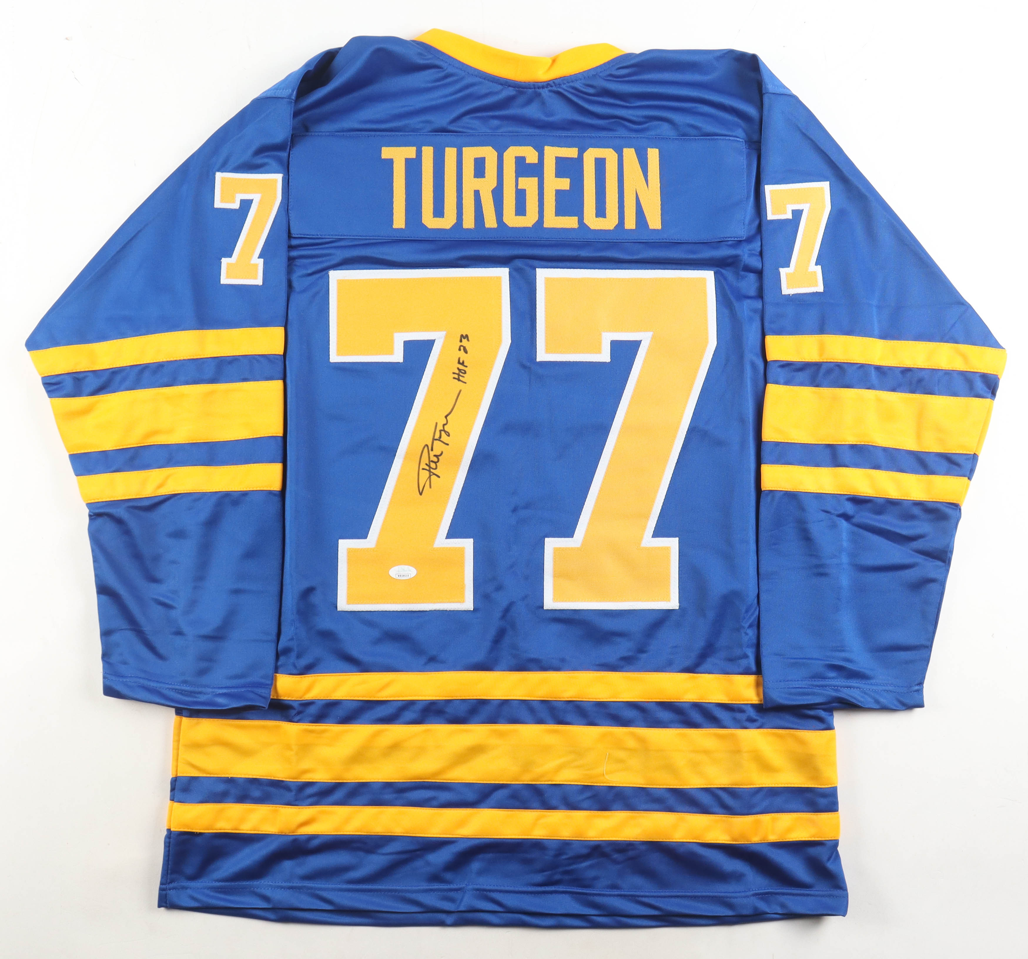 Pierre Turgeon Signed Jersey Inscribed "HOF 23" (JSA) at PristineAuction.com Pierre Turgeon Signed Jersey Inscribed "HOF 23" (JSA) at PristineAuction.com