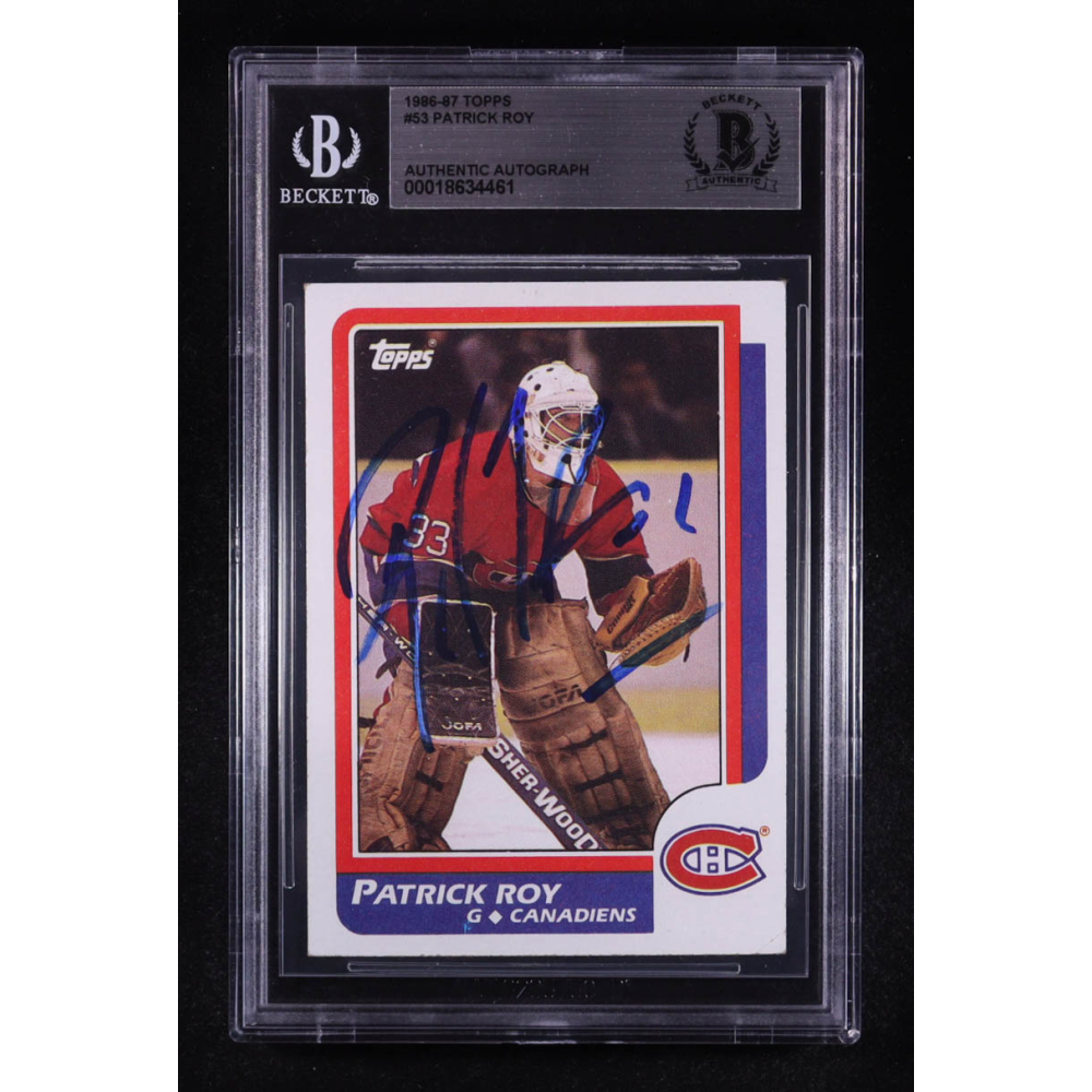 Patrick Roy Signed 1986-87 Topps #53 RC (BGS) | Pristine Auction