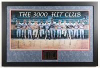 "The 3,000 Hit Club" Custom Framed Art Print Display Signed By (12) with Hank Aaron, Lou Brock, Robin Yount, & Stan Musial (Beckett) at PristineAuction.com