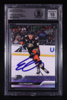 Leo Carlsson Signed 2023-24 Upper Deck Young Guns #468 RC (BGS | Autograph Graded BGS 10) at PristineAuction.com