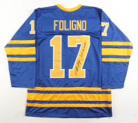 Mike Foligno Signed Jersey Inscribed "Let's Go Buffalo" (JSA) at PristineAuction.com
