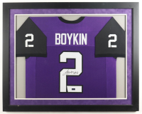 Trevone Boykin Signed Custom Framed Jersey Display (SSM) at PristineAuction.com