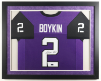 Trevone Boykin Signed Custom Framed Jersey Display (SSM) at PristineAuction.com