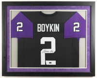 Trevone Boykin Signed Custom Framed Jersey Display (SSM) at PristineAuction.com