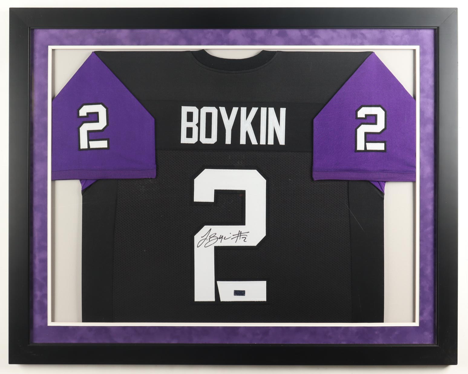 Trevone Boykin Signed Custom Framed Jersey Display (SSM) at PristineAuction.com Trevone Boykin Signed Custom Framed Jersey Display (SSM) at PristineAuction.com