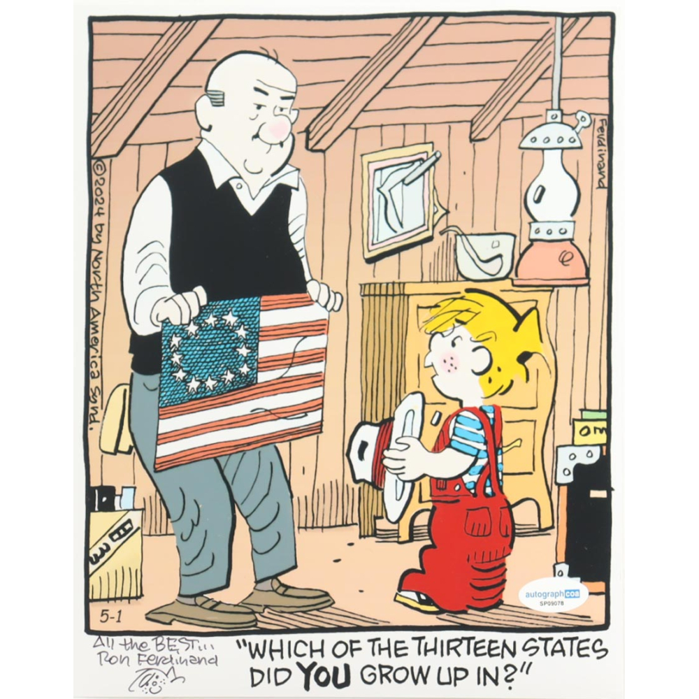 Ron Ferdinand Signed "Dennis the Menace" 8x10 Photo Inscribed "All The Best" with Hand-Drawn Sketch (ACOA) at PristineAuction.com