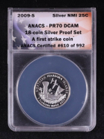 2009-S U.S. Territories Quarter, Northern Mariana Islands 18-Coin 90% Silver Proof Set - First Strike Certified #610/992 (ANACS PR70 DCAM) at PristineAuction.com