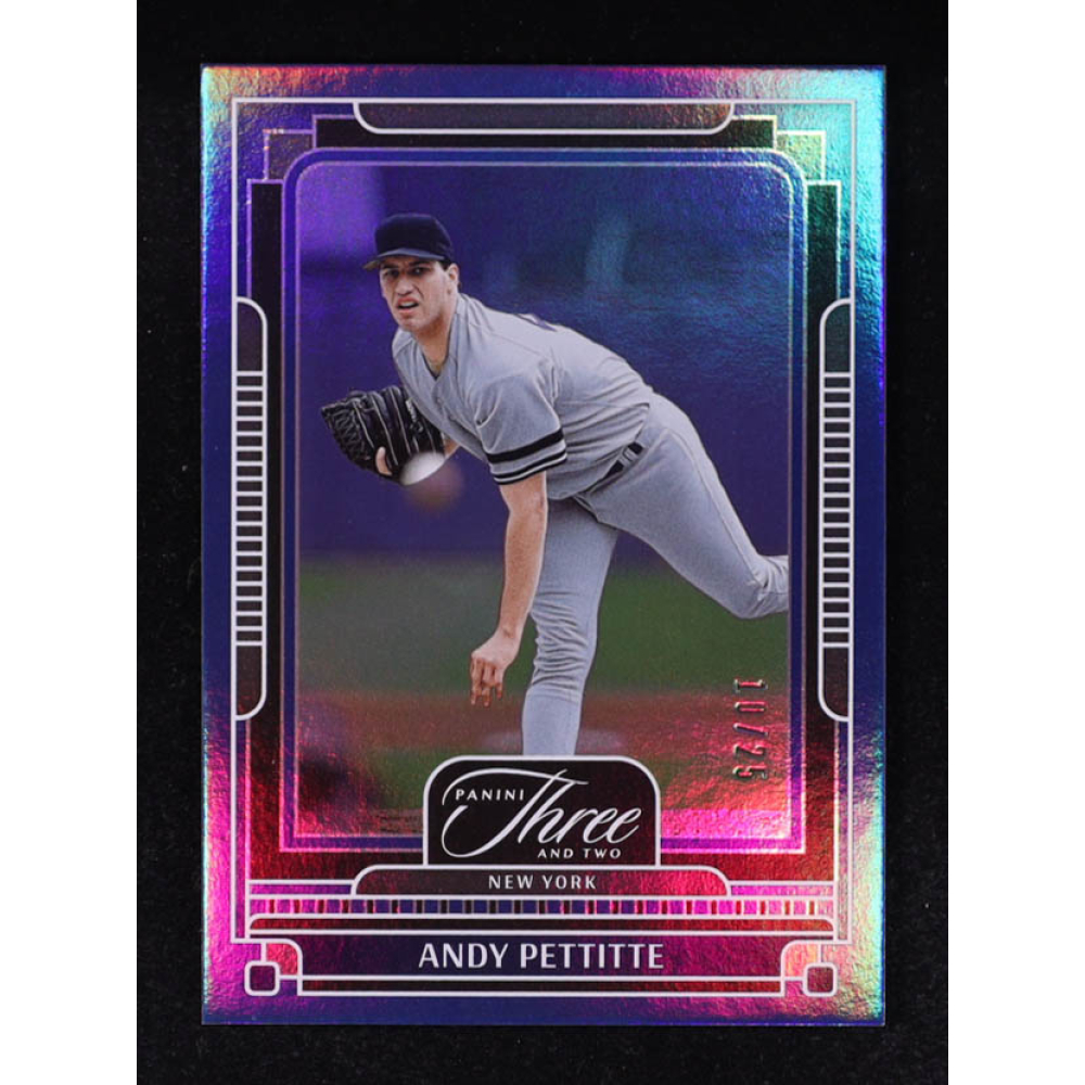 Andy Pettitte 2025 Panini Three and Two Navy Blue #114 #10/25 at PristineAuction.com