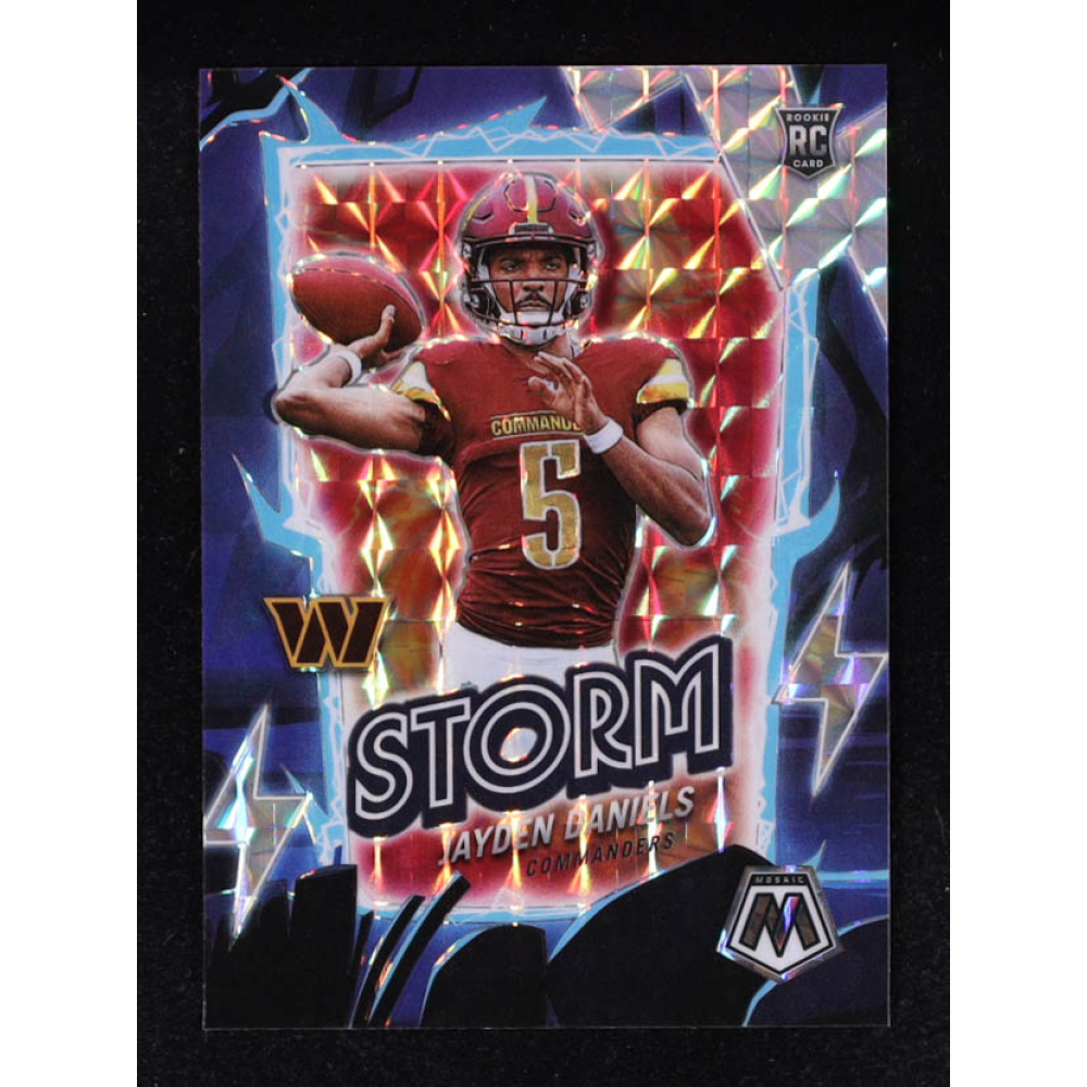 Jayden Daniels 2024 Panini Mosaic Storm Mosaic #1 RC at PristineAuction.com
