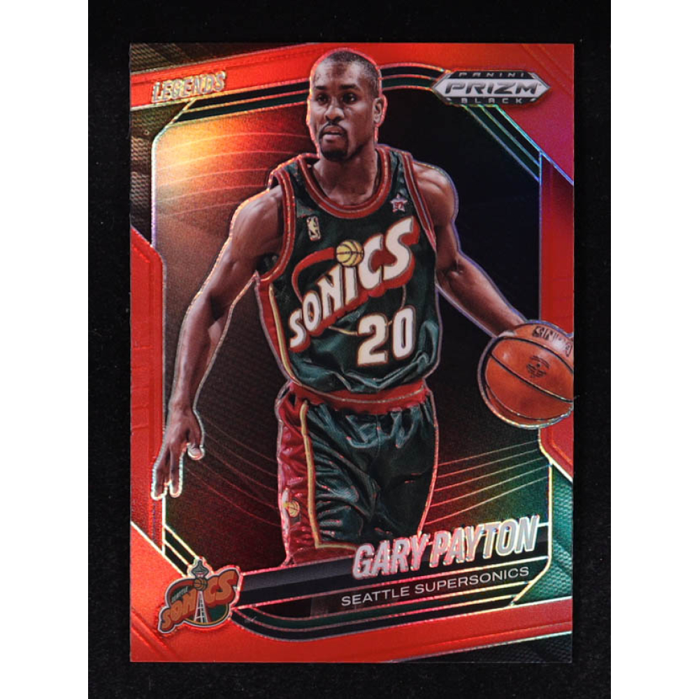 Gary Payton 2024-25 Panini Prizm Black Prizms Red #280 #045/299 LGD at PristineAuction.com