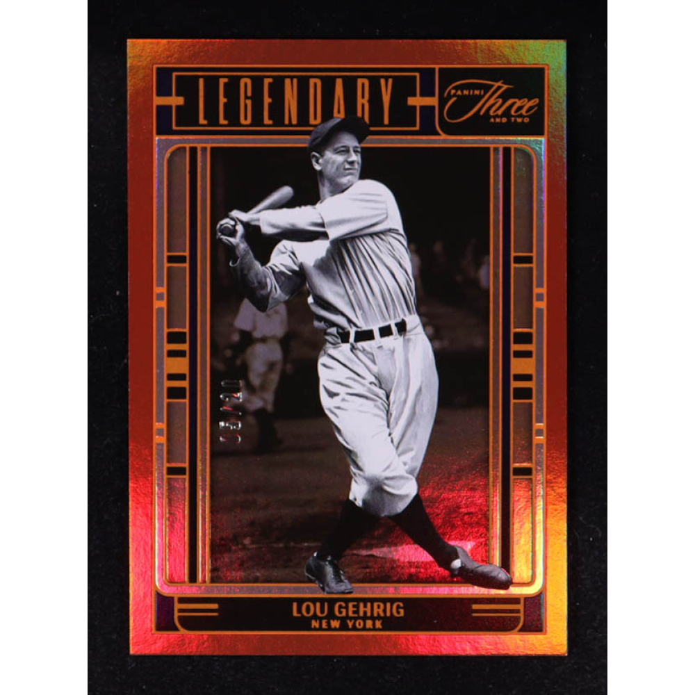 Lou Gehrig 2025 Panini Three and Two Legendary Orange #12 #05/20 at PristineAuction.com