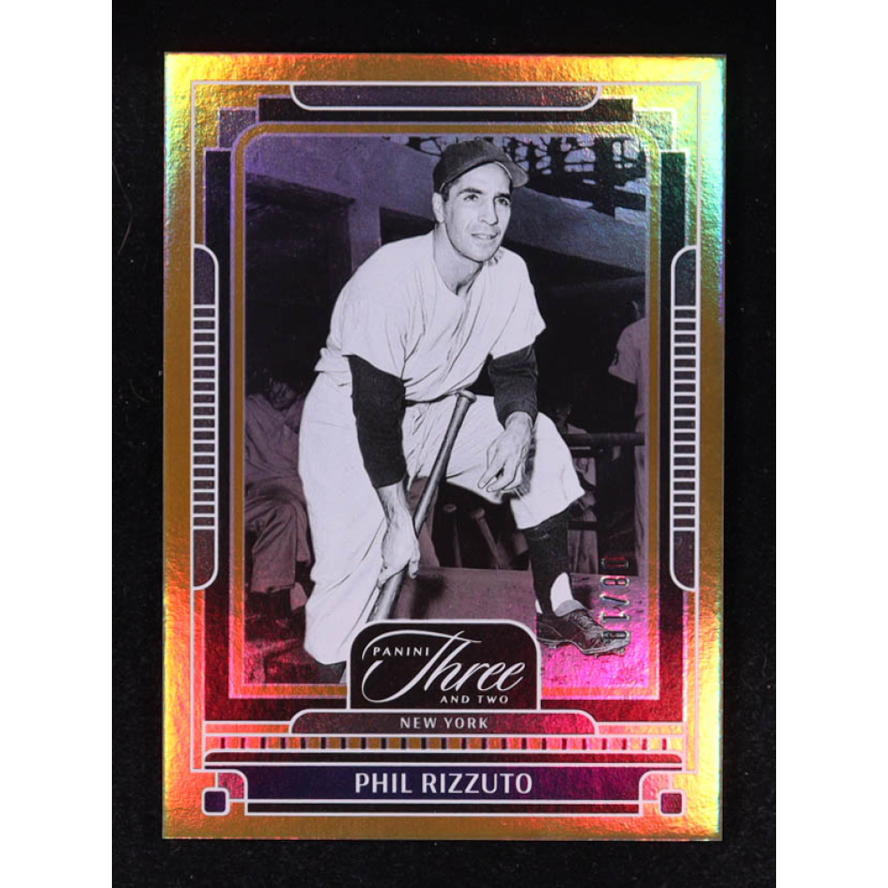 Phil Rizzuto 2025 Panini Three and Two Holo Gold #131 #08/10 at PristineAuction.com