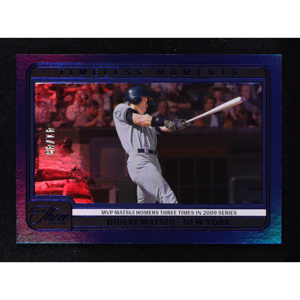 Hideki Matsui 2025 Panini Three and Two Timeless Moments Blue #19 #41/49 at PristineAuction.com