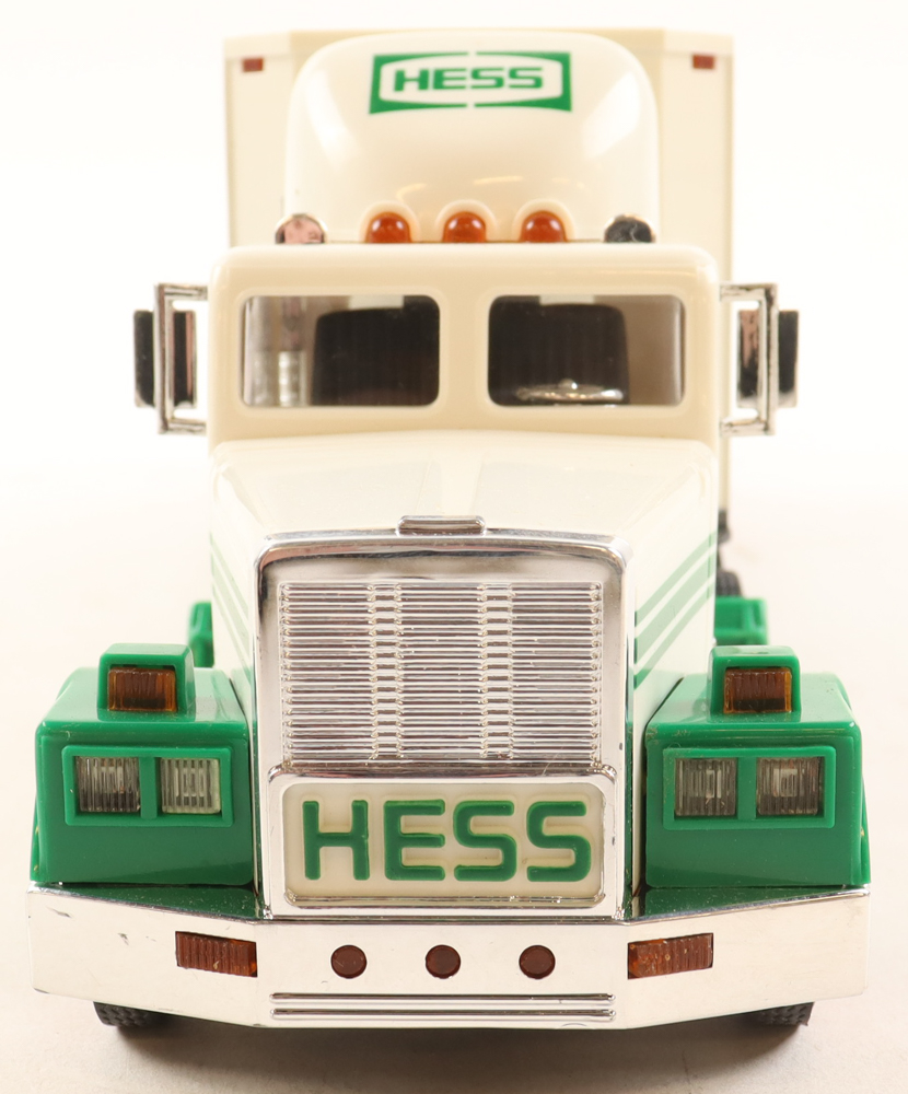 Vintage 1992 Hess Gasoline 18-Wheeler and Racer Truck With Original Packaging at PristineAuction.com Vintage 1992 Hess Gasoline 18-Wheeler and Racer Truck With Original Packaging at PristineAuction.com