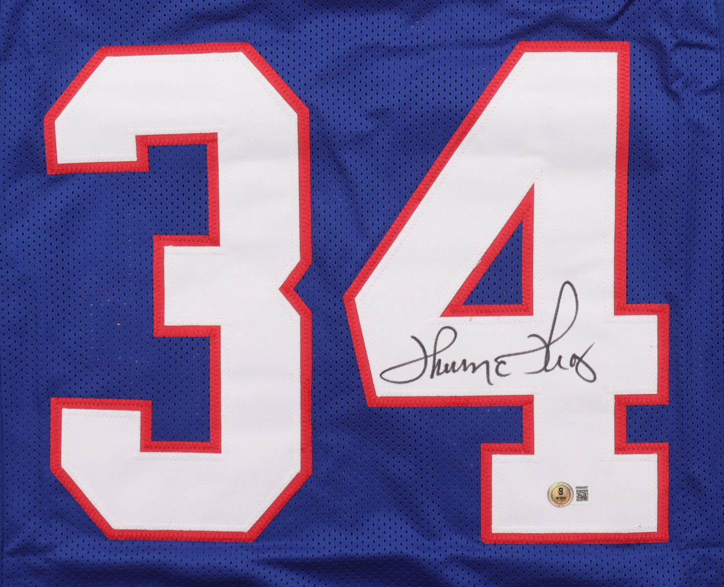Thurman Thomas Signed Jersey (Beckett) at PristineAuction.com Thurman Thomas Signed Jersey (Beckett) at PristineAuction.com