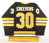 Gerry Cheevers Signed Jersey Inscribed "HOF 85" (JSA) at PristineAuction.com