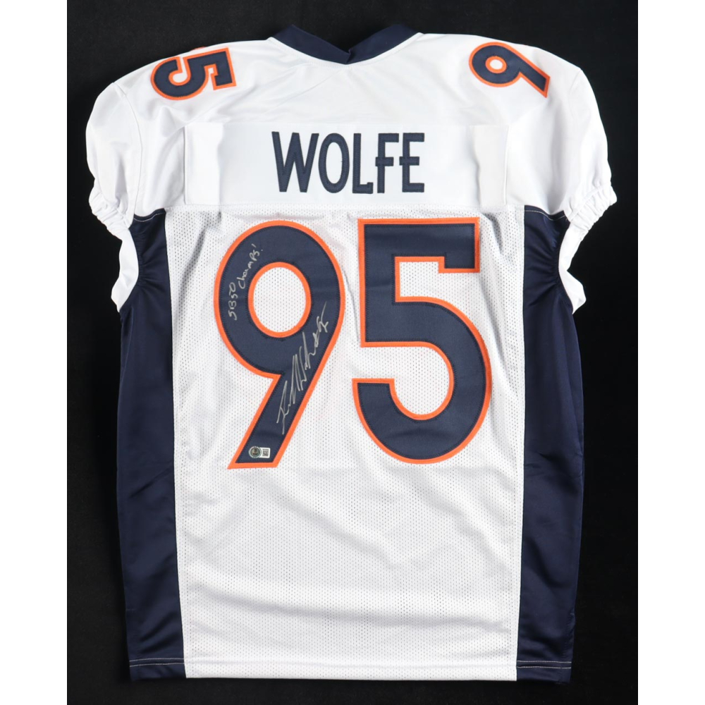 Derek Wolfe Signed Jersey Inscribed "SB 50 Champs!" (Beckett) at PristineAuction.com