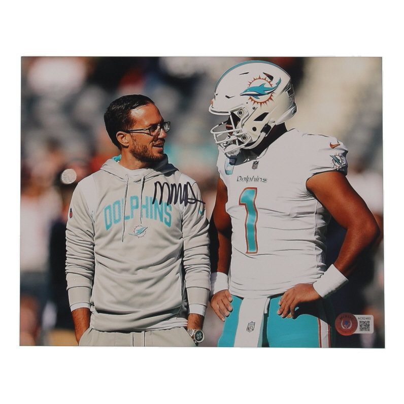 Mike McDaniel Signed Dolphins 8x10 Photo (Beckett) at PristineAuction.com Mike McDaniel Signed Dolphins 8x10 Photo (Beckett) at PristineAuction.com