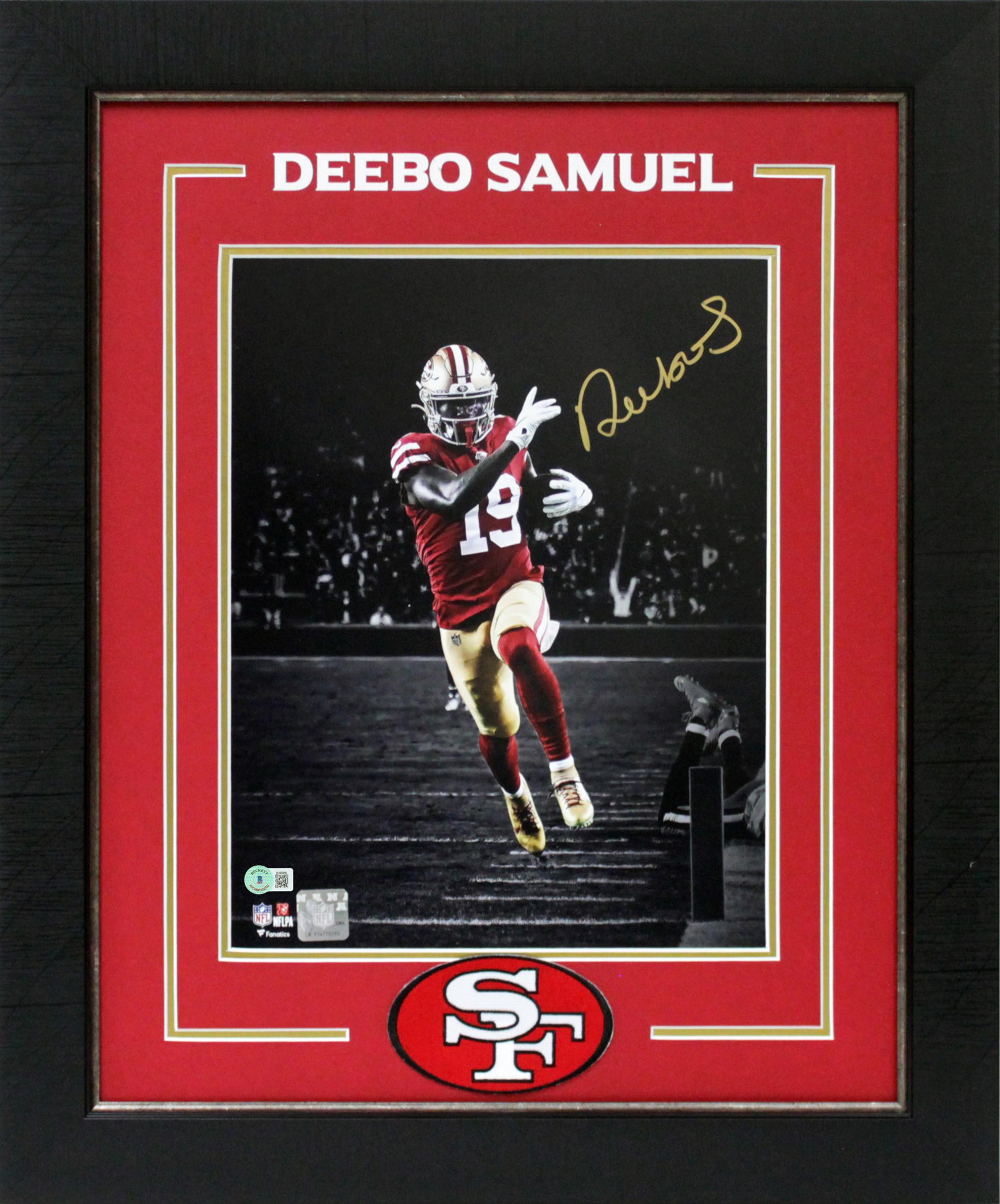 Deebo Samuel Signed 49ers Custom Framed Photo Display (Beckett) at PristineAuction.com Deebo Samuel Signed 49ers Custom Framed Photo Display (Beckett) at PristineAuction.com