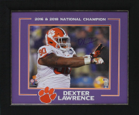 Dexter Lawrence Signed Clemson Tigers Custom Framed Photo Display (Beckett) at PristineAuction.com
