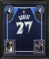 Rudy Gobert Signed Timberwolves Custom Framed Jersey Display (JSA) at PristineAuction.com