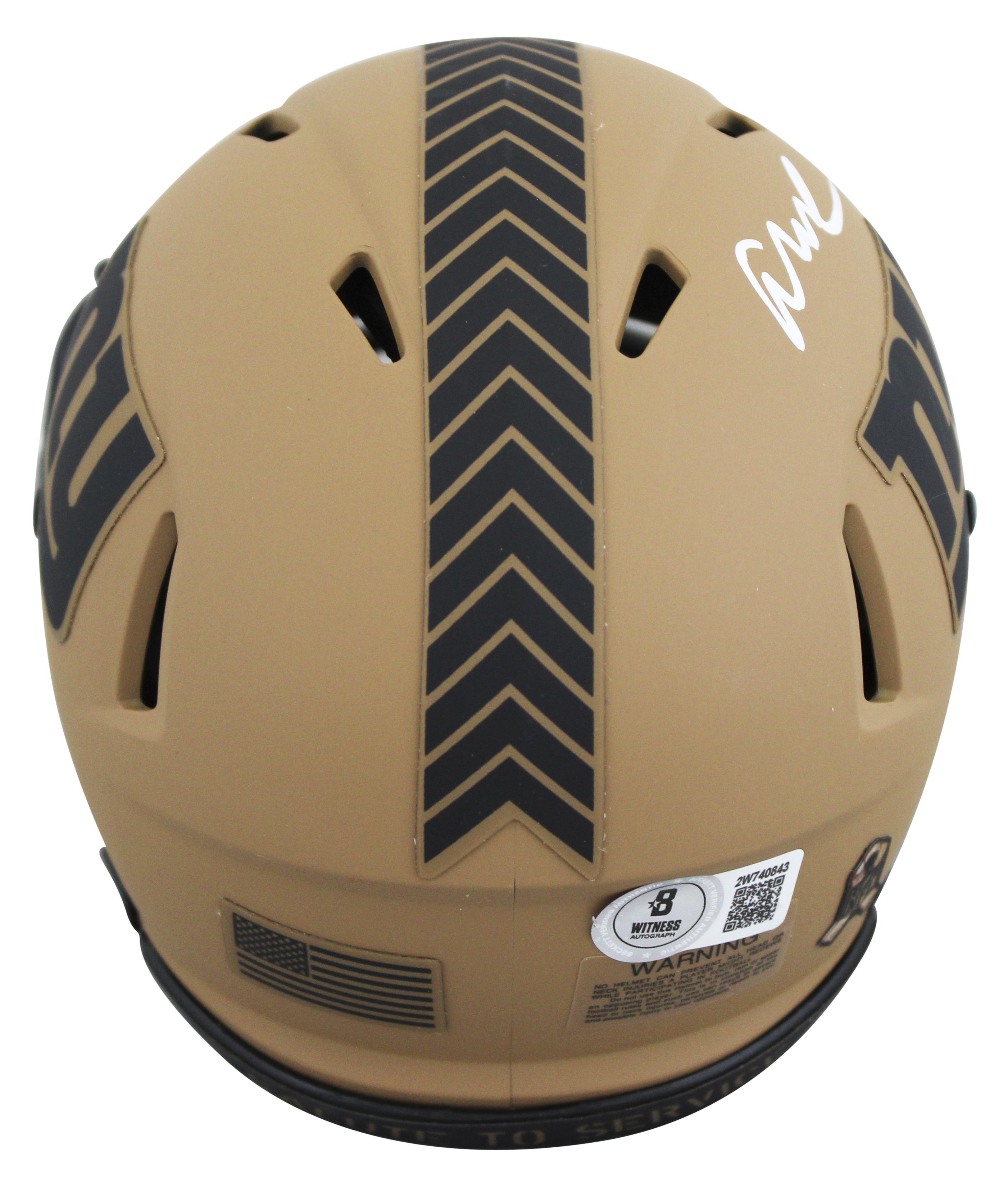 Abdul Carter Signed Giants Salute To Service Alternate Speed Mini Helmet (Beckett) at PristineAuction.com Abdul Carter Signed Giants Salute To Service Alternate Speed Mini Helmet (Beckett) at PristineAuction.com