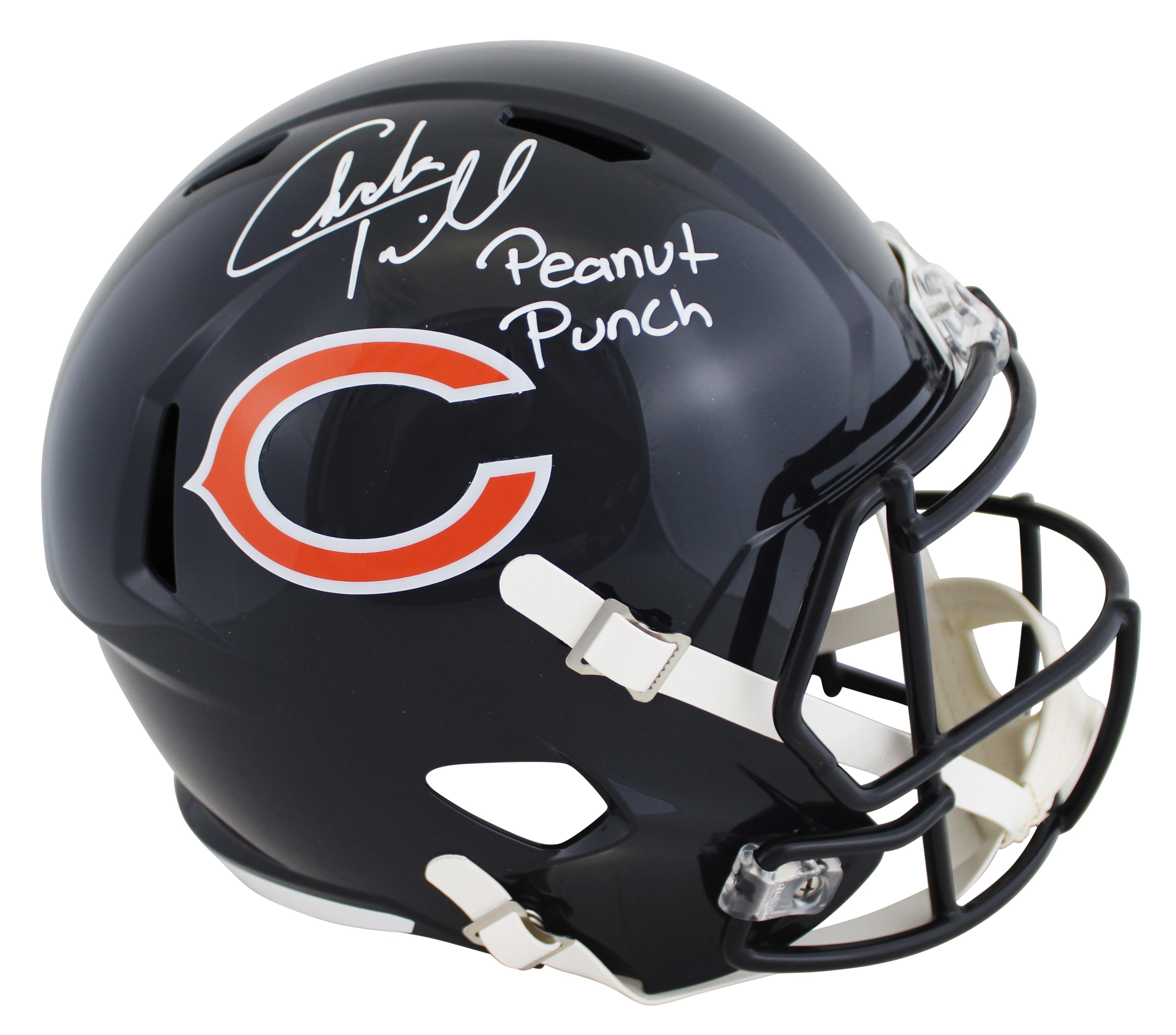 Charles Tillman Signed Bears Full-Size Speed Helmet Inscribed "Peanut Punch" (Beckett) at PristineAuction.com Charles Tillman Signed Bears Full-Size Speed Helmet Inscribed "Peanut Punch" (Beckett) at PristineAuction.com