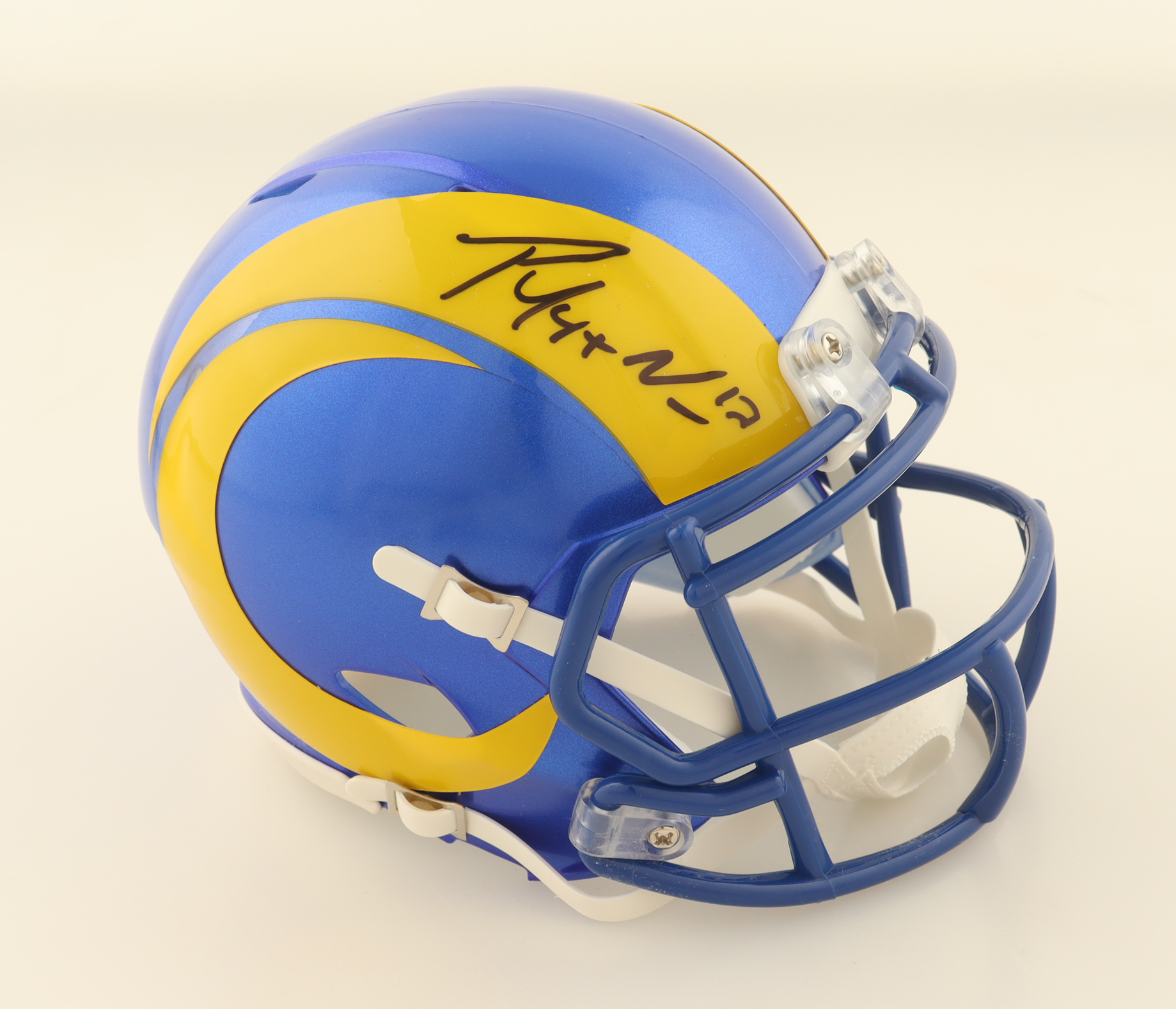 Puka Nacua Signed Rams Speed Mini Helmet (PSA) at PristineAuction.com Puka Nacua Signed Rams Speed Mini Helmet (PSA) at PristineAuction.com