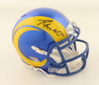 Puka Nacua Signed Rams Speed Mini Helmet (PSA) at PristineAuction.com