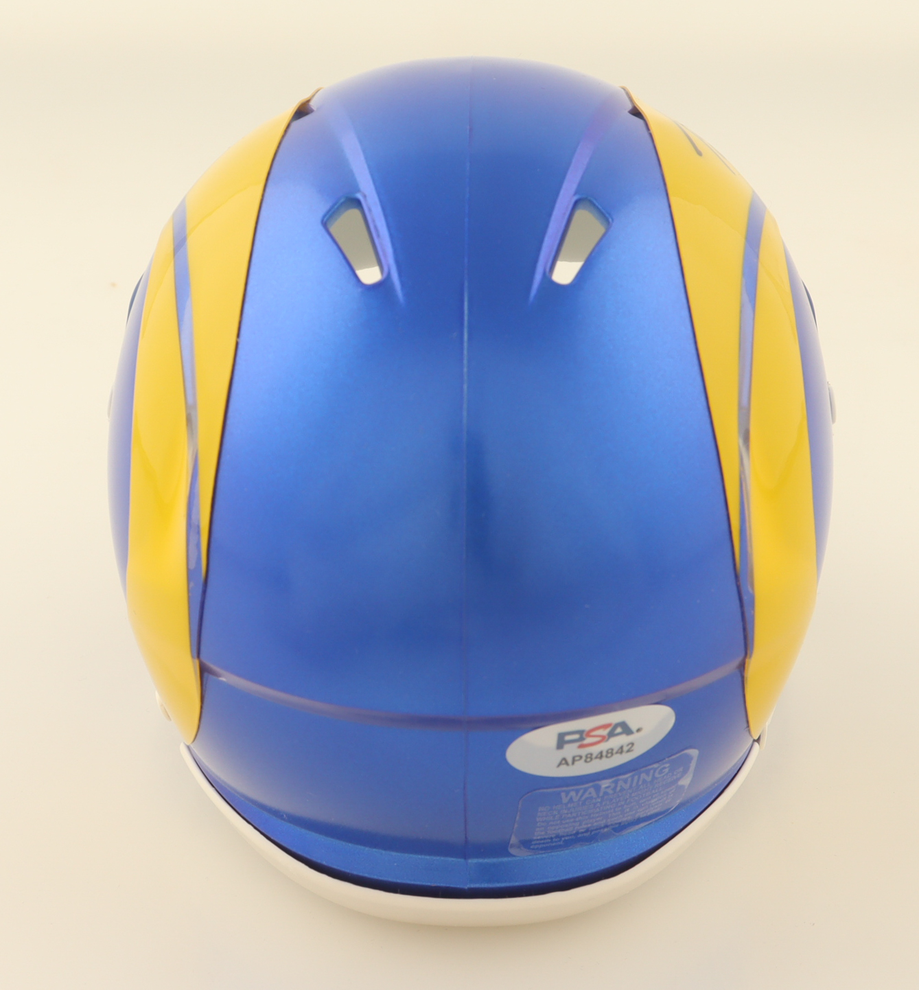 Puka Nacua Signed Rams Speed Mini Helmet (PSA) at PristineAuction.com Puka Nacua Signed Rams Speed Mini Helmet (PSA) at PristineAuction.com