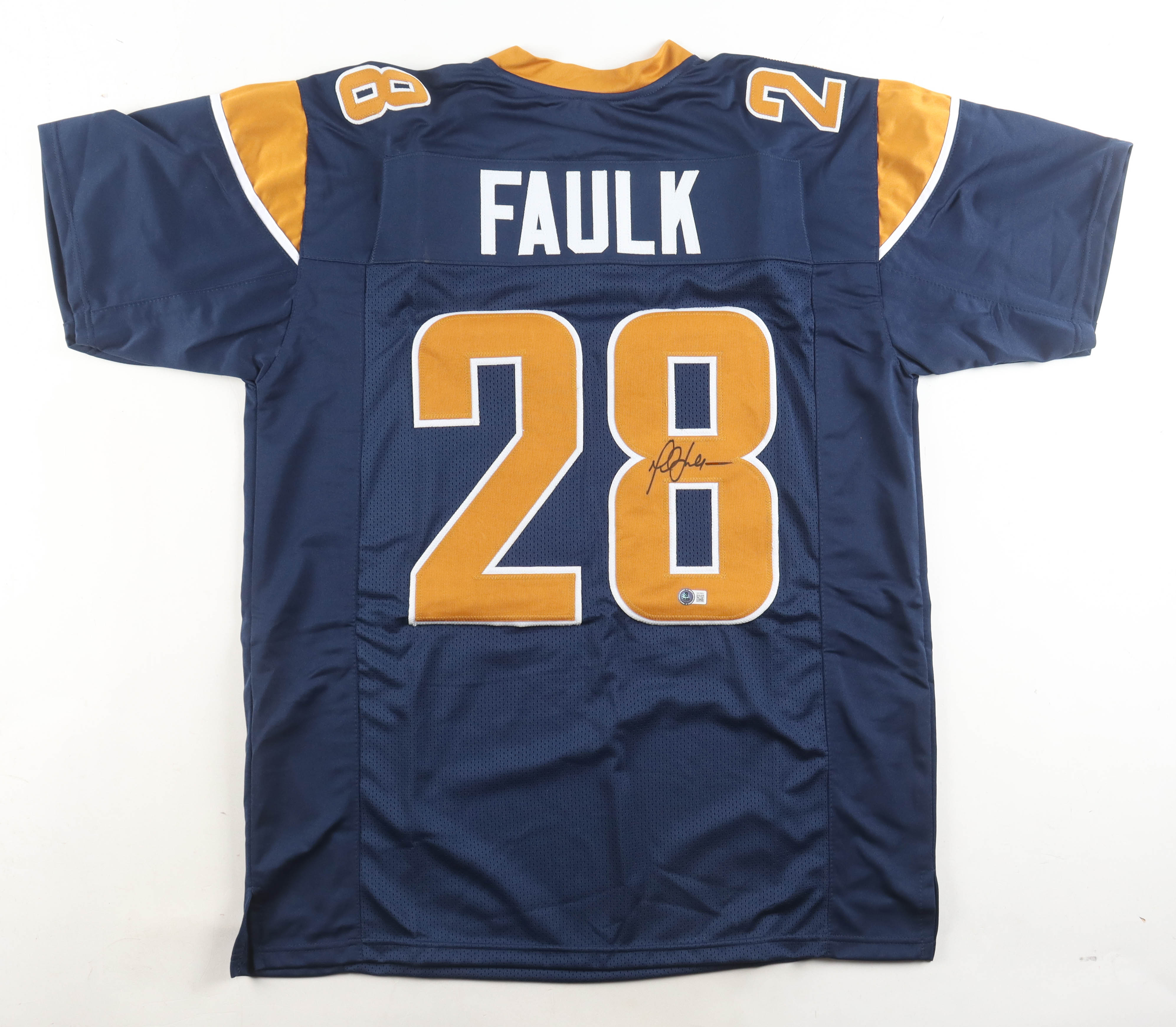 Marshall Faulk Signed Jersey (Beckett) at PristineAuction.com Marshall Faulk Signed Jersey (Beckett) at PristineAuction.com