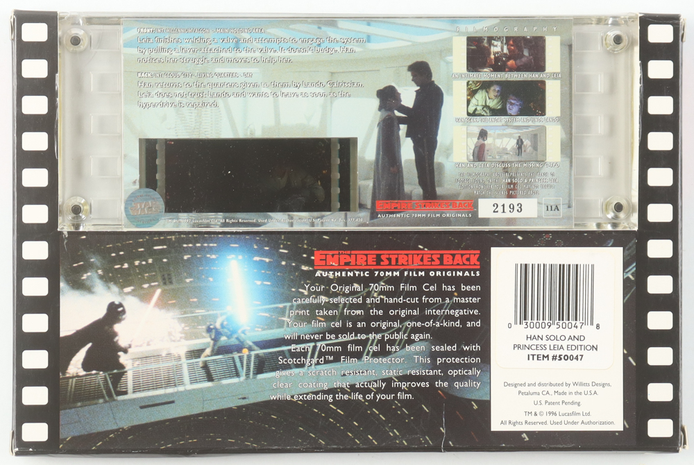 "Star Wars: The Empire Strikes Back" LE 1996 Original 70mm Film Cell In Original Sealed Package at PristineAuction.com "Star Wars: The Empire Strikes Back" LE 1996 Original 70mm Film Cell In Original Sealed Package at PristineAuction.com