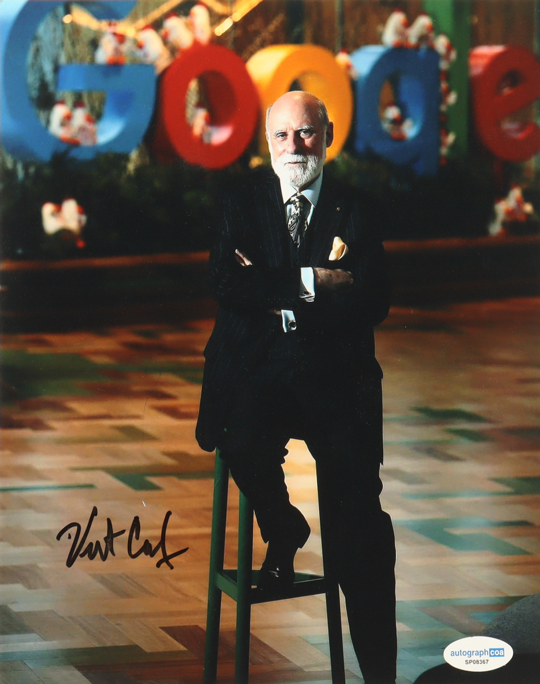 Vint Cerf Signed 8x10 Photo (ACOA) at PristineAuction.com Vint Cerf Signed 8x10 Photo (ACOA) at PristineAuction.com