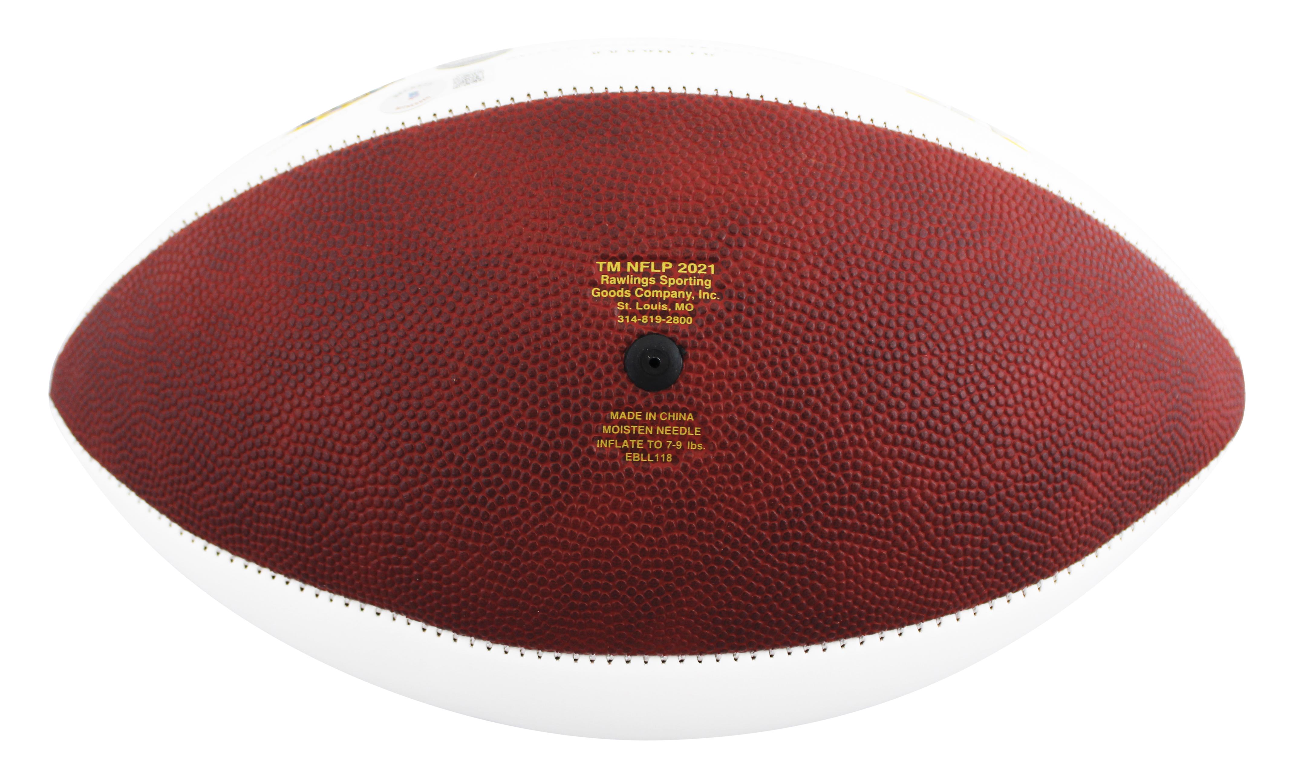 Buccaneers Logo Football Signed & Inscribed By (4) with Mike Alstott, Ronde Barber, Warren Sapp & Derrick Brooks (Beckett) at PristineAuction.com Buccaneers Logo Football Signed & Inscribed By (4) with Mike Alstott, Ronde Barber, Warren Sapp & Derrick Brooks (Beckett) at PristineAuction.com