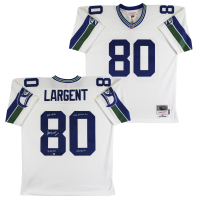 Steve Largent Signed Seahawks Mitchell & Ness Authentic Jersey with (5) Career Inscriptions (Beckett) at PristineAuction.com