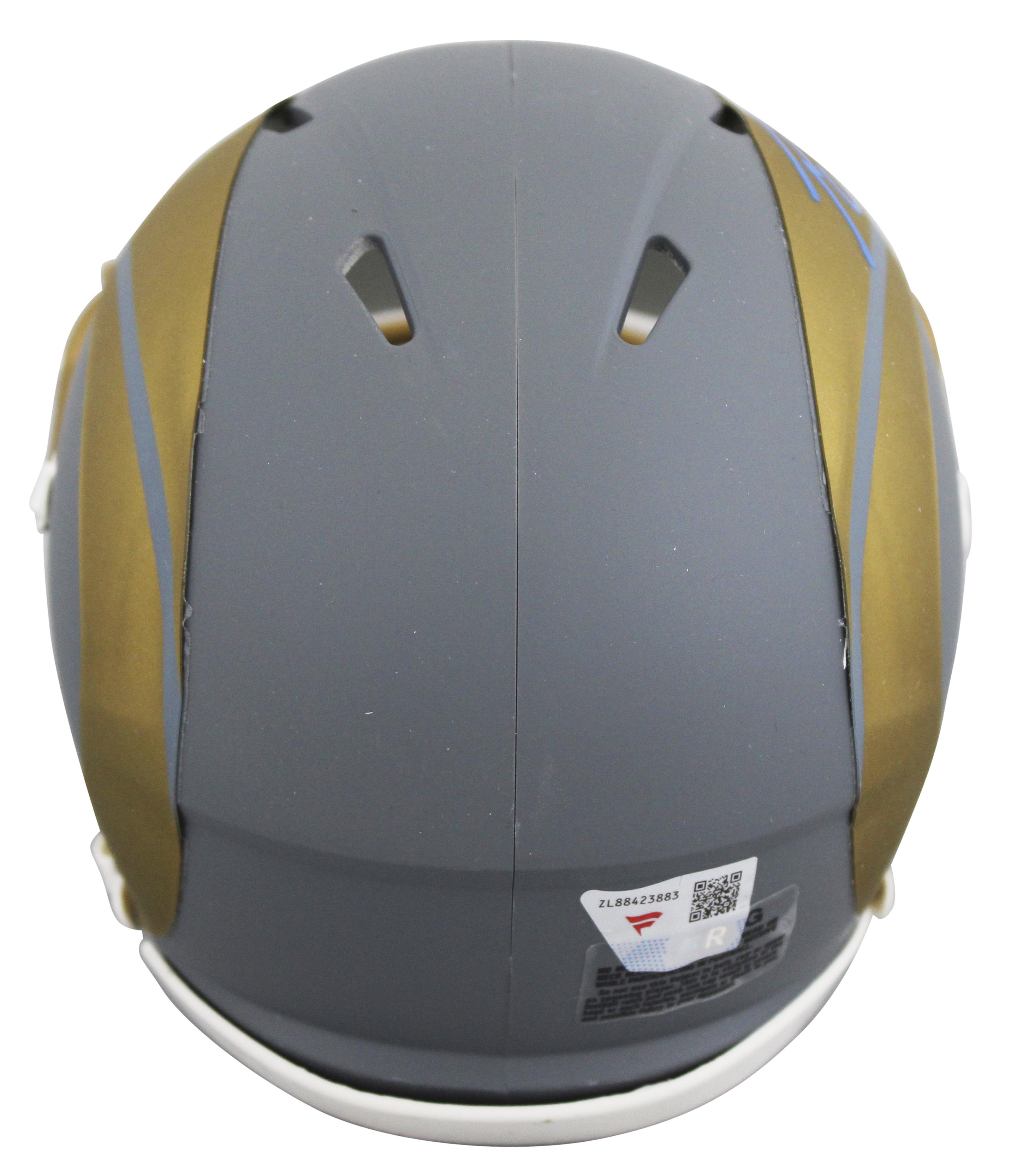 Puka Nacua Signed Rams Slate Alternate Speed Mini Helmet (Fanatics) at PristineAuction.com Puka Nacua Signed Rams Slate Alternate Speed Mini Helmet (Fanatics) at PristineAuction.com