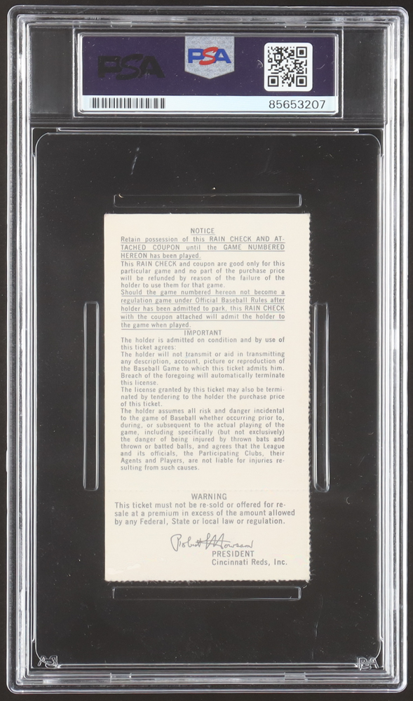 Reggie Jackson Signed 1973 Championship Series Game 2 Ticket (PSA | Auto Grade PSA 10) at PristineAuction.com Reggie Jackson Signed 1973 Championship Series Game 2 Ticket (PSA | Auto Grade PSA 10) at PristineAuction.com