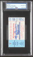 Reggie Jackson Signed 1973 Championship Series Game 2 Ticket (PSA | Auto Grade PSA 10) at PristineAuction.com