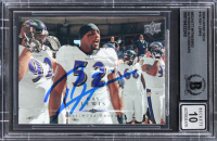 Ray Lewis Signed 2008 Upper Deck #16 (BGS | Auto 10) at PristineAuction.com