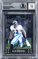 Ray Lewis Signed 2007 Topps Chrome #TC95 (BGS | Auto 10) at PristineAuction.com