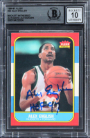 Alex English Signed 1986 Fleer #30 Inscribed "HOF 97" (BGS | Auto 10) at PristineAuction.com