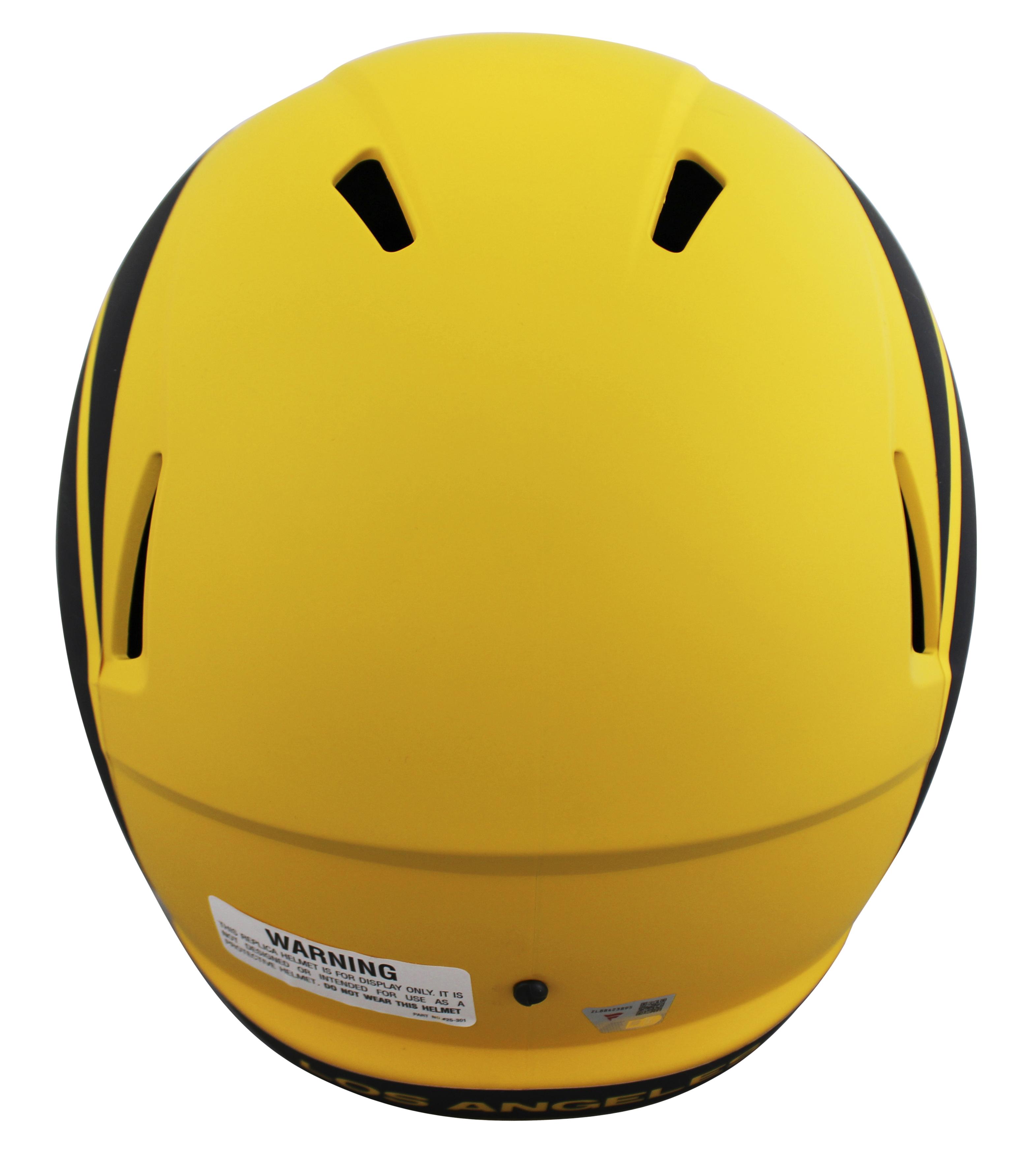 Puka Nacua Signed Rams Full-Size Rave Alternate Speed Helmet with Display Case (Fanatics) at PristineAuction.com Puka Nacua Signed Rams Full-Size Rave Alternate Speed Helmet with Display Case (Fanatics) at PristineAuction.com