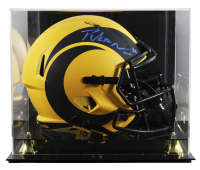 Puka Nacua Signed Rams Full-Size Rave Alternate Speed Helmet with Display Case (Fanatics) at PristineAuction.com