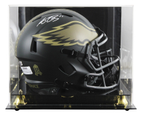 A.J. Brown Signed Eagles Full-Size Salute to Service Alternate Speed Helmet with Display Case (Beckett) at PristineAuction.com