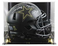 Roger Staubach, Tony Dorsett & Drew Pearson Signed Cowboys Full-Size Authentic On-Field Salute to Service Speed Helmet Inscribed "Original Triplets"(Beckett) at PristineAuction.com