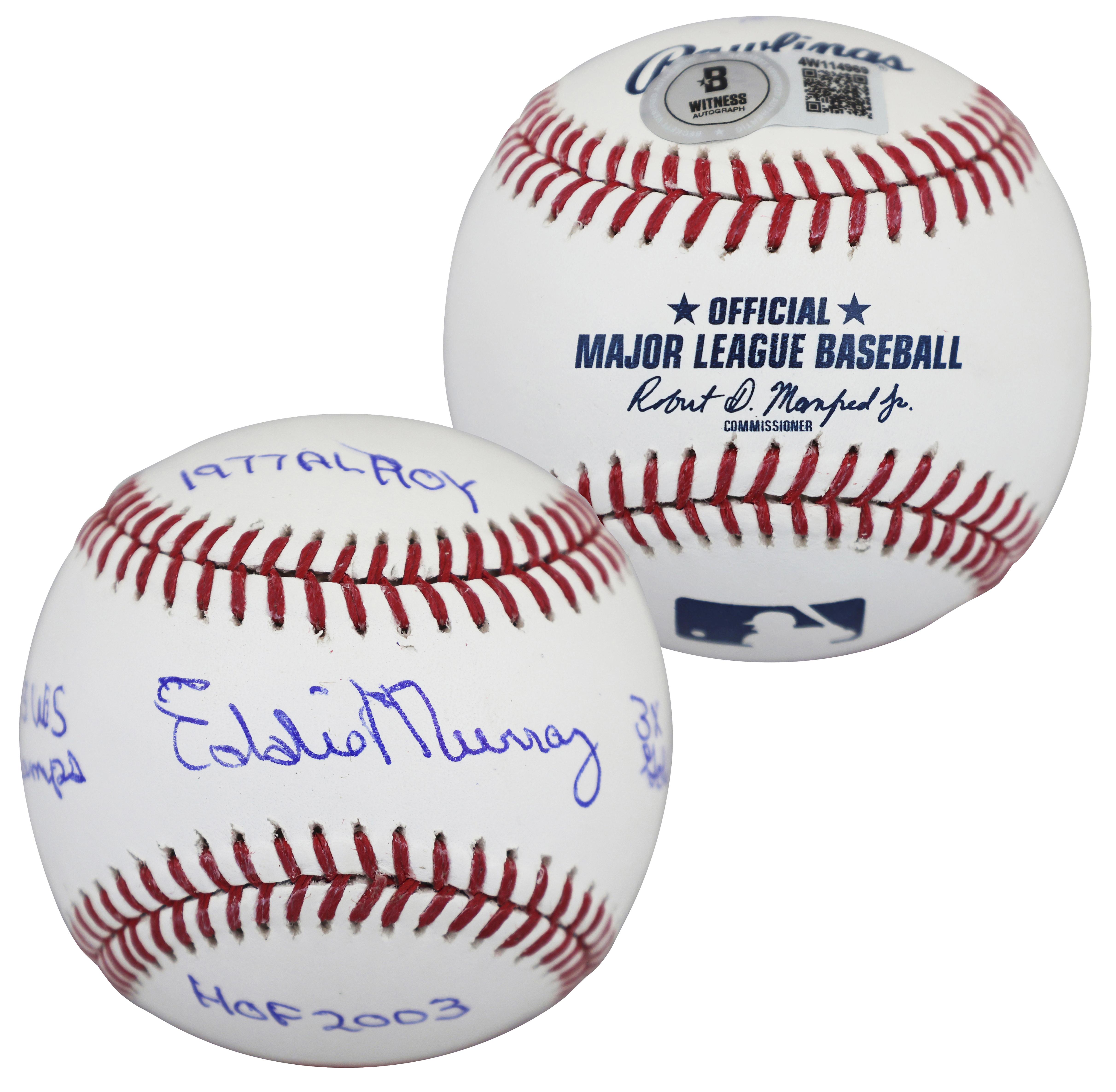 Eddie Murray Signed OML Baseball with Gold Glove Display Case & (4) Career Inscriptions (Beckett) at PristineAuction.com Eddie Murray Signed OML Baseball with Gold Glove Display Case & (4) Career Inscriptions (Beckett) at PristineAuction.com